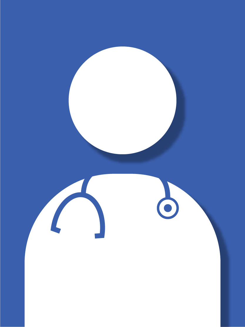 Simple human figure with a stethoscope around the neck